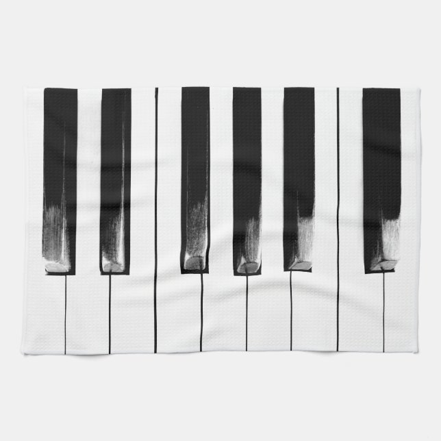 Paño De Cocina Claves de piano viejas (Horizontal)