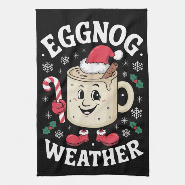 Paño De Cocina Clima de Rompope Navidad Retro Navidad (Vertical)