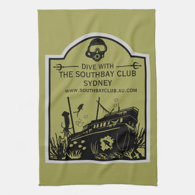 Paño De Cocina Club de Buceo Shipwreck (Vertical)
