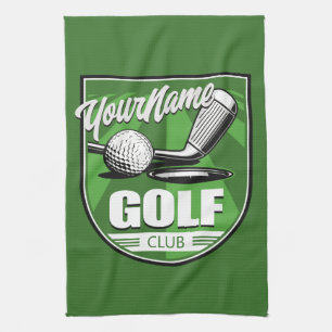 Paño De Cocina Club de Golf NAME Pro Golfer Jugador Personalizado