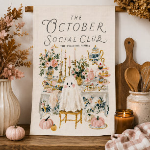 Paño De Cocina Club Social de Octubre Personalizado Fantasma