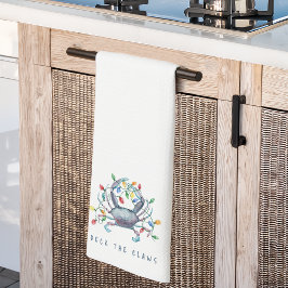 Paño De Cocina Coastal Crab “Deck the Claws” Holiday