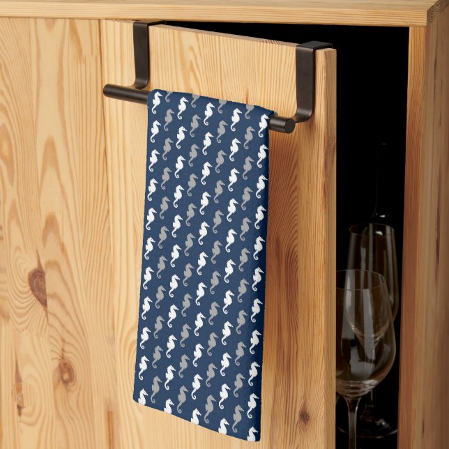 Paño De Cocina Coastal Seahorse Kitchen Towel (Pliegue de tercios)