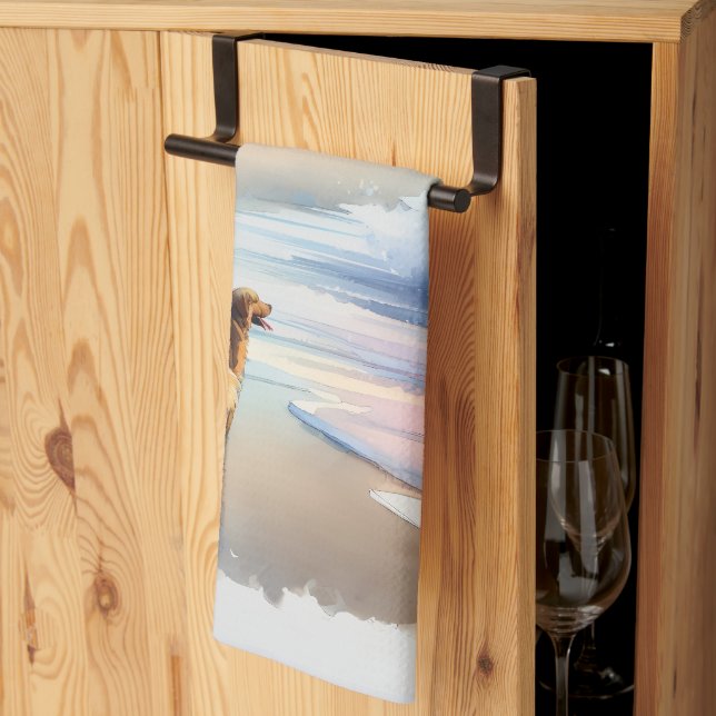 Paño De Cocina Coastal Walk to Lighthouse at Sunset (Pliegue de tercios)