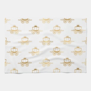 Paño De Cocina Coches Dorados Cenicienta Princesa Real Magia