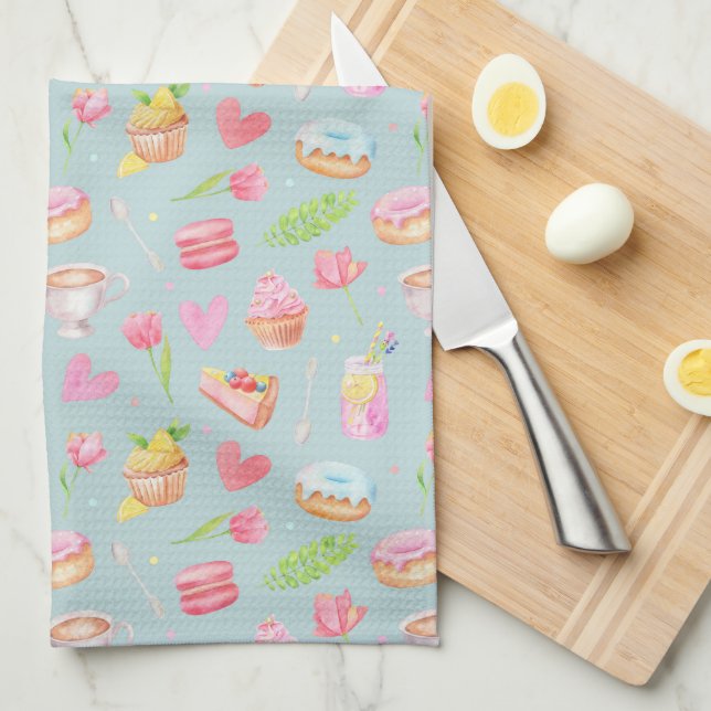 Paño De Cocina Cocina con amor. Delantal con estampado integral (Doblado Cuarto)