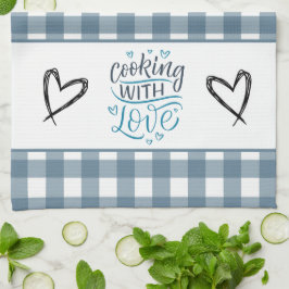 Paño De Cocina Cocina con amor Gingham Plaid
