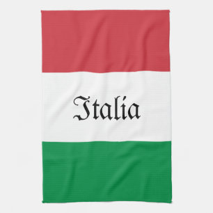 Paño De Cocina Cocina con bandera italiana