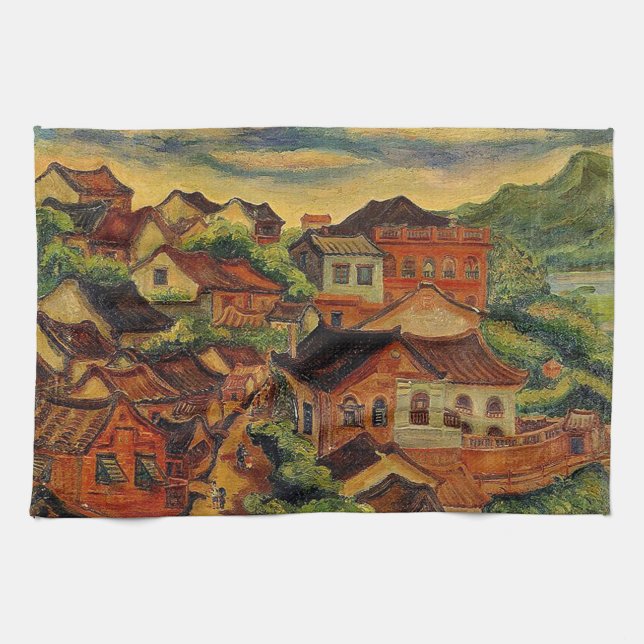 Paño De Cocina Cocina de arte vintage de Tamsui y Chen Cheng-Po/T (Horizontal)