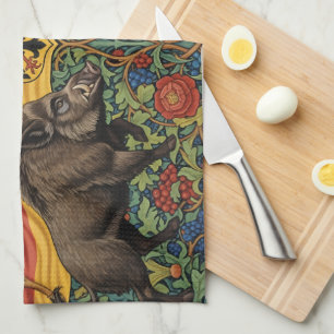 Paño De Cocina Cocina de cocineros de Alemania, águila, oso, lobo