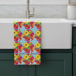 Paño De Cocina Cocina de Mamá Decoración Retro Flor Dopamina