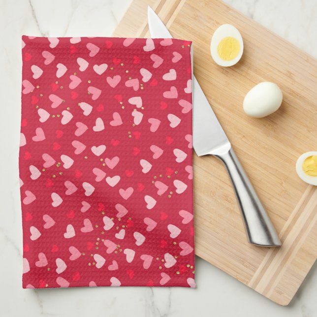 Paño De Cocina Cocina de San Valentín de vacaciones (Doblado Cuarto)