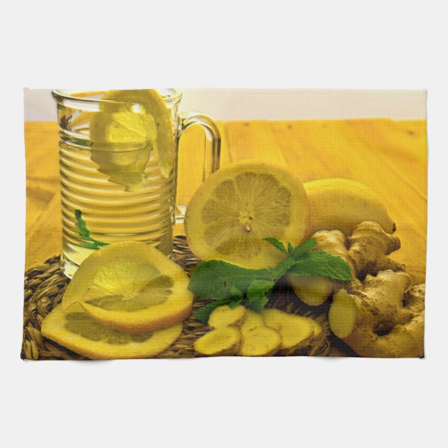 Paño De Cocina Cocina de té limón (Horizontal)