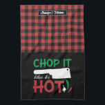 Paño De Cocina Cocina divertida de picar un chop como si fuera re<br><div class="desc">Comida divertida y fresca para hacer la cocina más divertida. Regalo personalizado para la familia y amigos que aman cocinar, cocinar y probar una nueva receta en la cocina. Personalizar la redacción para que se ajuste a su ocasión. Puede utilizar la Herramienta de diseño para cambiar aún más el tipo...</div>