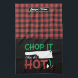 Paño De Cocina Cocina divertida de picar un chop como si fuera re<br><div class="desc">Comida divertida y fresca para hacer la cocina más divertida. Regalo personalizado para la familia y amigos que aman cocinar, cocinar y probar una nueva receta en la cocina. Personalizar la redacción para que se ajuste a su ocasión. Puede utilizar la Herramienta de diseño para cambiar aún más el tipo...</div>