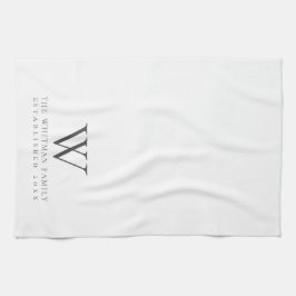 Paño De Cocina Cocina elegante monograma familiar