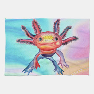 Paño De Cocina Cocina fresca del diseño del Axolotl/toalla de