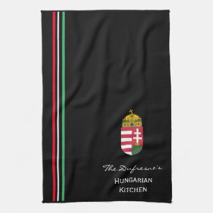 Paño De Cocina Cocina húngara personalizada w/Coat de brazos