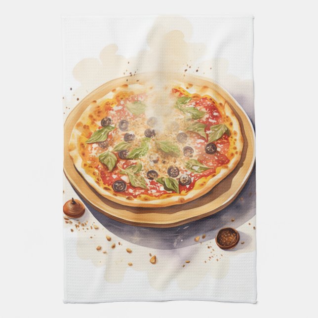 Paño De Cocina Cocina Italiana: Pizza italiana artística (Vertical)