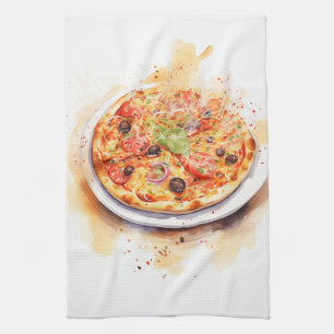 Paño De Cocina Cocina Italiana: Pizza italiana artística