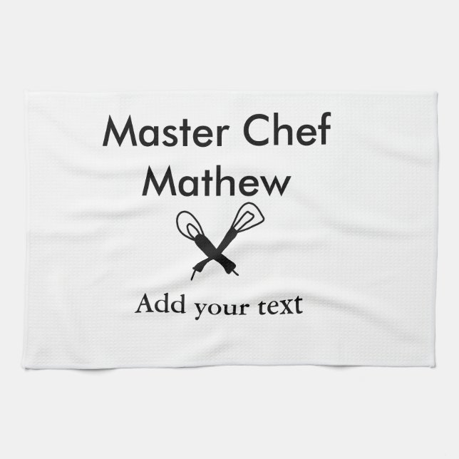 Paño De Cocina Cocina maestra cocinera panadería cocinero agregar (Horizontal)