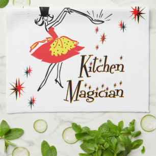 Paño De Cocina Cocina Magia Retro Cocina Arte