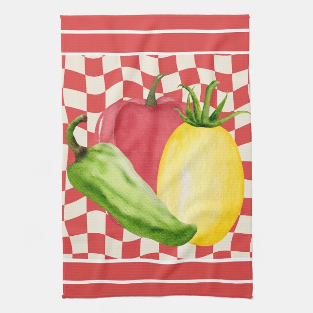 Paño De Cocina Cocina mediterránea de mezcla y partido (Vertical)