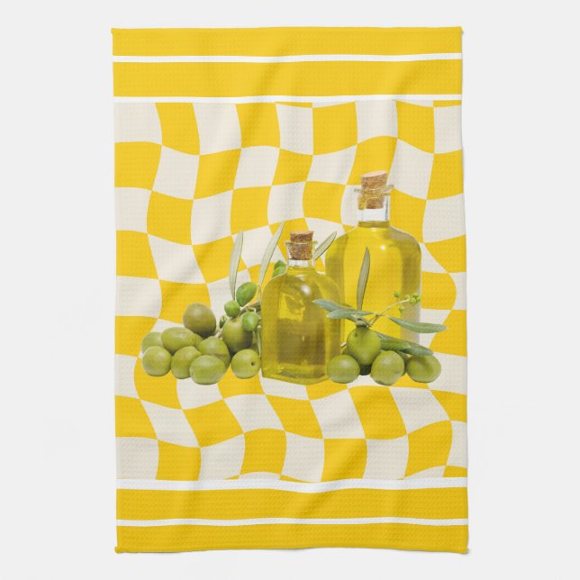 Paño De Cocina Cocina mediterránea de mezcla y partido (Vertical)