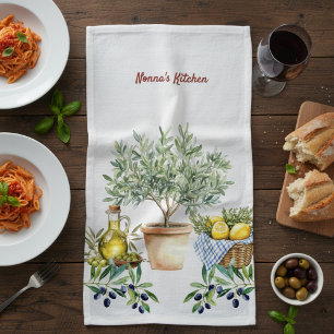 Paño De Cocina Cocina personalizada con acuarela italiana