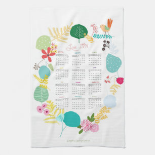 Paño De Cocina Cocina personalizada del calendario 2014