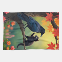 Paño De Cocina Cocina Raven-Crows de Kitten Oak Tree Garden