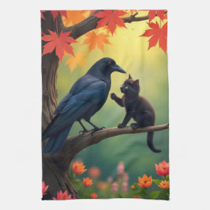 Paño De Cocina Cocina Raven-Crows de Kitten Oak Tree Garden