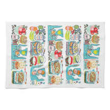 Cocina retro Ilustracion de libros de cocina Aqua