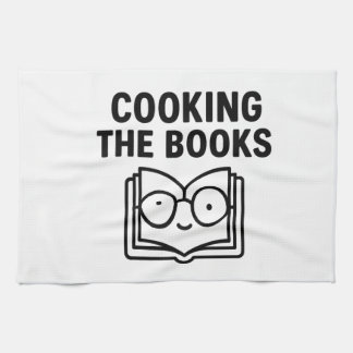 Paño De Cocina Cocinando los Libros - Chiste Contable Divertido