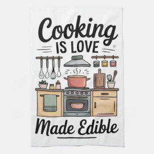 Paño De Cocina Cocinar es Amor