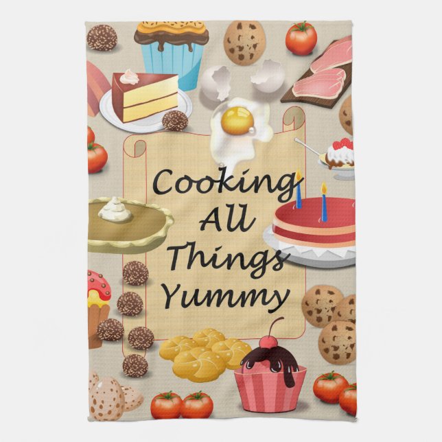 Paño De Cocina Cocinar todas las cosas deliciosas (Vertical)