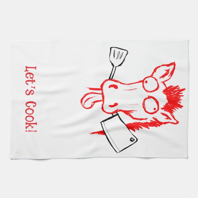 Paño De Cocina Cocinero de Caballo Estúpido (Horizontal)