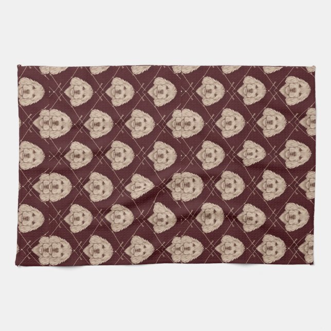 Paño De Cocina Cockapoo Kitchen Towel Set Cute Dog Pattern (Horizontal)