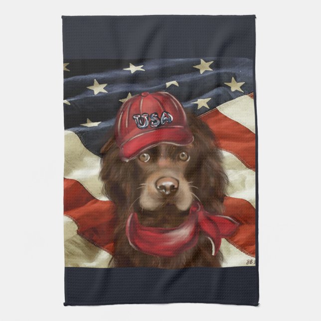 Paño De Cocina Cocker Spaniel Americano (Vertical)