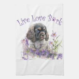 Paño De Cocina Cocker Spaniel Dog Mom Floral