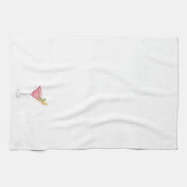 Paño De Cocina Cocktail cosmopolita acuarela