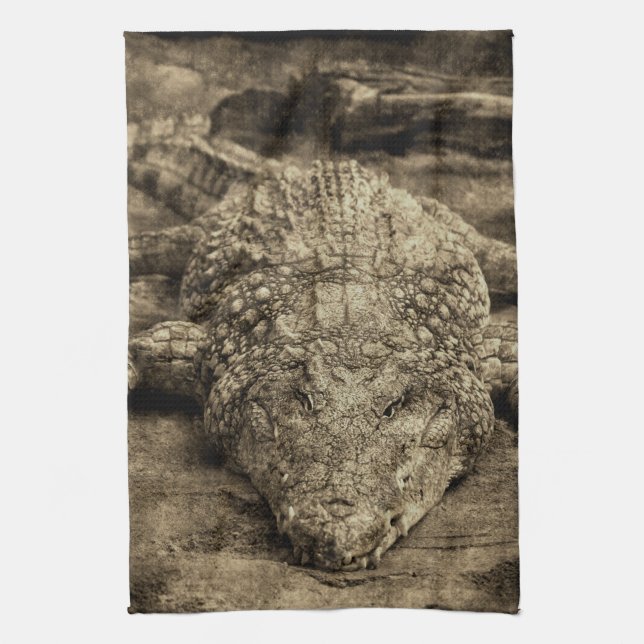 Paño De Cocina Cocodrilo (Vertical)