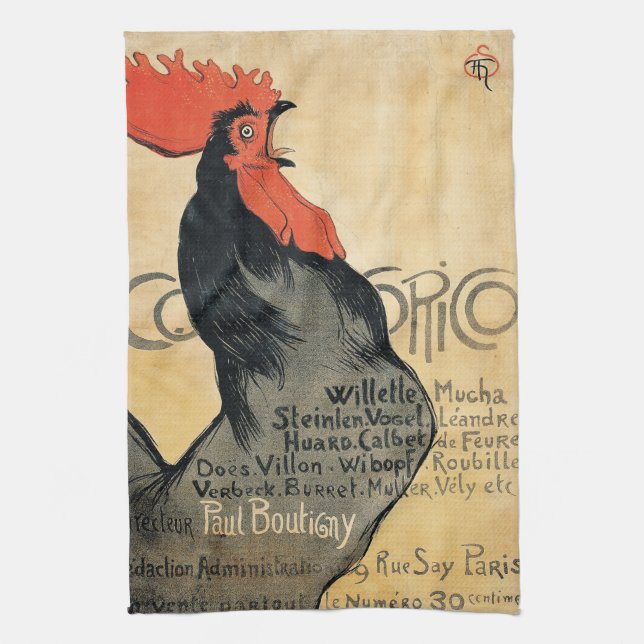 Paño De Cocina Cocorico - Steinlen (Vertical)