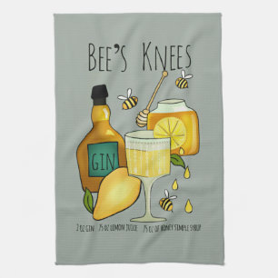 Paño De Cocina Cóctel de las rodillas de las abejas