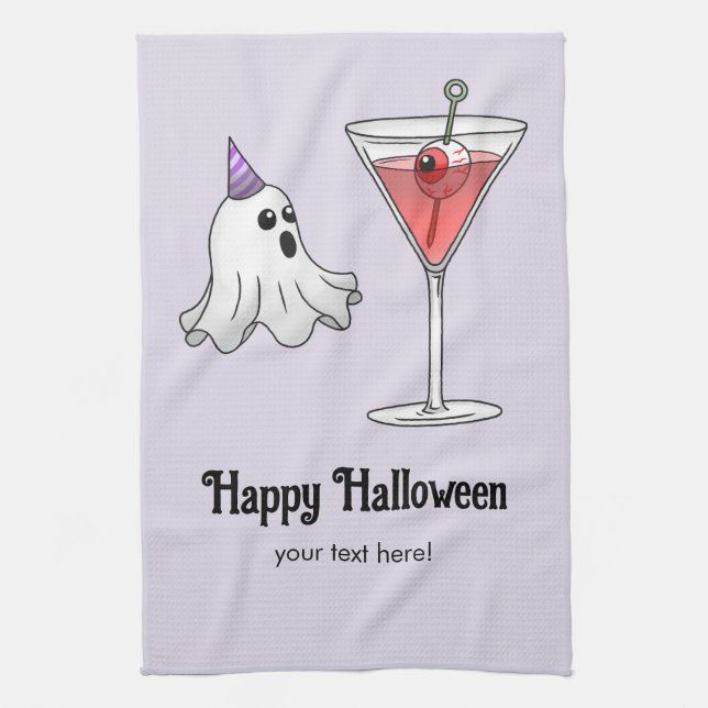 Paño De Cocina Cóctel Fiesta fantasma y escalofriante (Vertical)