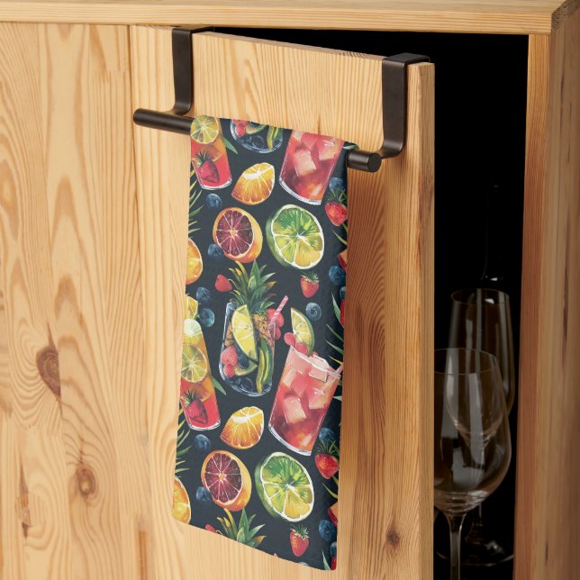 Paño De Cocina Cócteles coloridos (Pliegue de tercios)