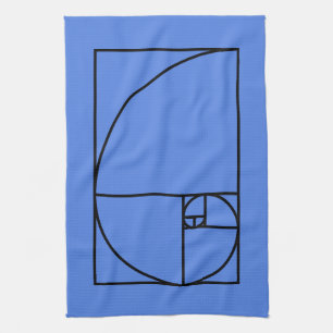 Paño De Cocina Coeficiente de oro de Fibonacci - arte matemático