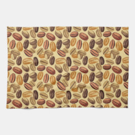 Paño De Cocina Coffee Beans Rústico Patrón de cosecha No2