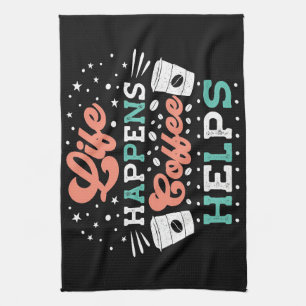Paño De Cocina Coffee Lover Life Ocurre El Café Ayuda