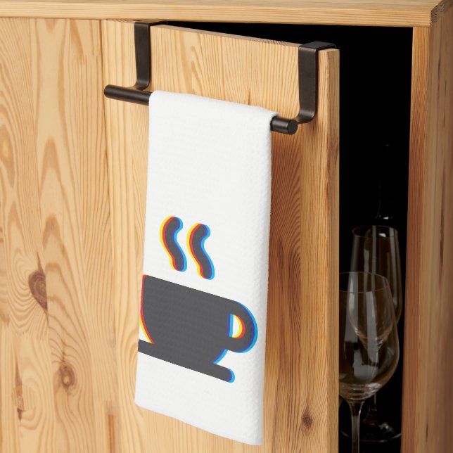 Paño De Cocina Coffee Mug Glitch (Pliegue de tercios)